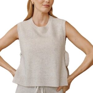 Bella Dahl Side Tie Vest (Ivory Oat)
